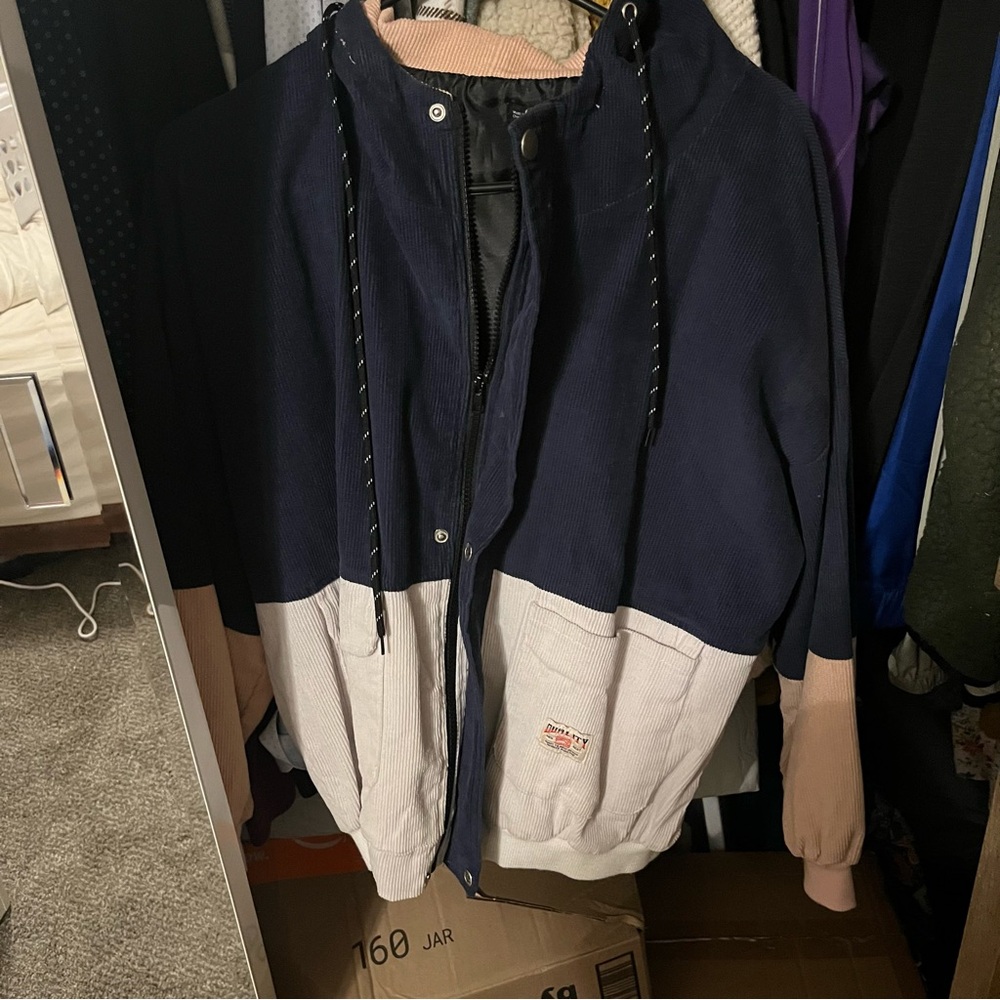 Zaful Blur and Pink Hooded zip up Jacket